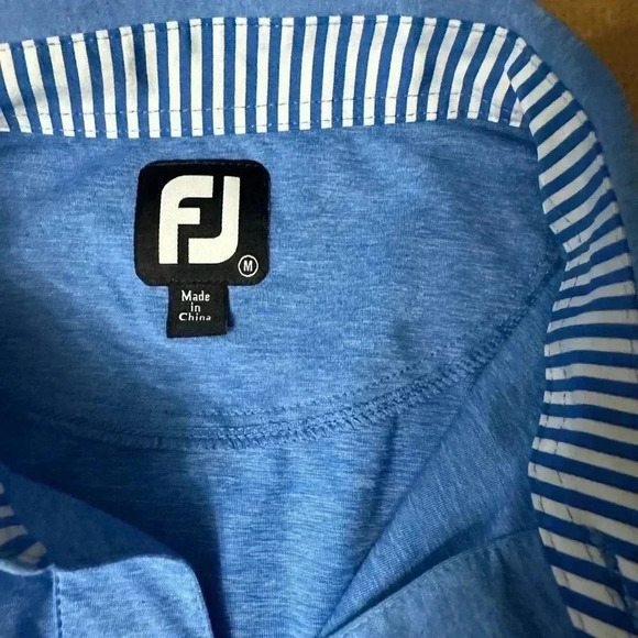 FootJoy Golf Polo Shirt Blue Men’s Size Medium - Picture 4 of 9